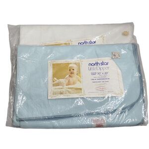 2 Vintage Chatham North Star Little Dipper Baby Receiving Blankets Blue White